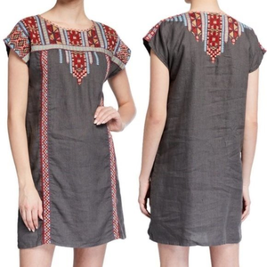 JOHNNY WAS - ‎ Ezra Shift Tunic Dress Linen